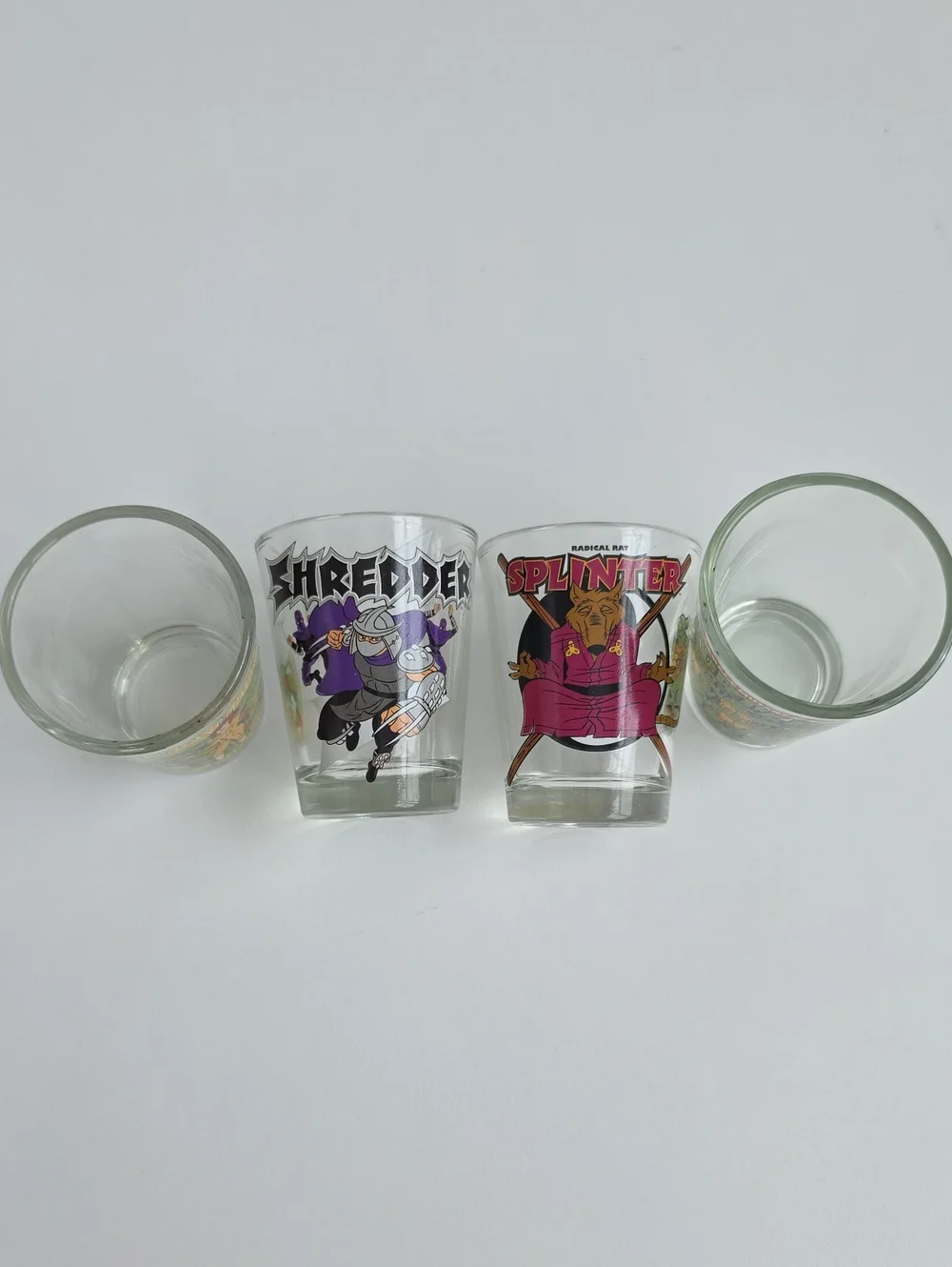 Teenage Mutant Ninja Turtles shot glasses Shredder and Splinter - Set Of 4 TMNT
